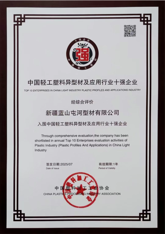 新投集团伟德国际victor·1946源自型材公司凭借在塑料异型材及应用领域的突出表现一举斩获多项重磅荣誉